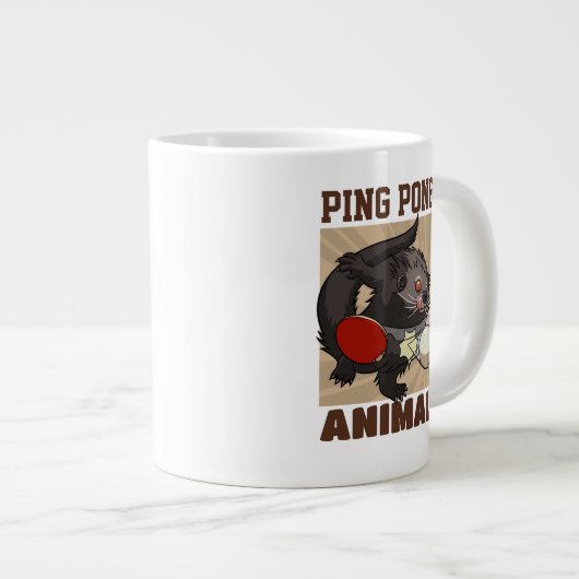 Tafeltennis Funny Ping Pong Binturong Bearcat Grote Koffiekop (Voorkant rechts)