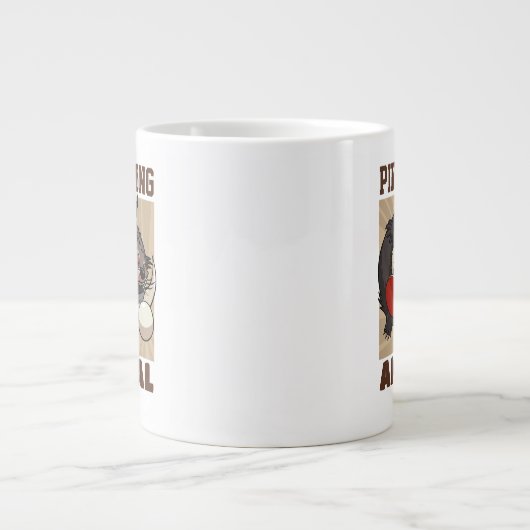 Tafeltennis Funny Ping Pong Binturong Bearcat Grote Koffiekop (Voorkant)