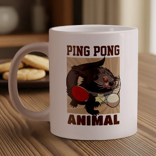 Tafeltennis Funny Ping Pong Binturong Bearcat Grote Koffiekop