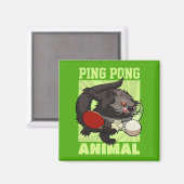 Tafeltennis Funny Ping Pong Binturong Bearcat Magneet (Voorkant / Achterkant)