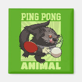 Tafeltennis Funny Ping Pong Binturong Bearcat Magneet (Voorkant)