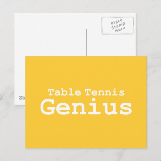 Tafeltennis Genius Gifts Briefkaart (Voorkant / Achterkant)