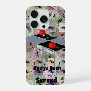 Tafeltennis Geserveerd, Magnetische Kaart iPhone 15 Pro Case
