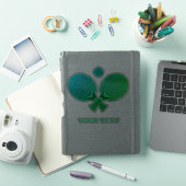 Tafeltennis groen Custom-Cut Vinyl Sticker (iPad Cover)