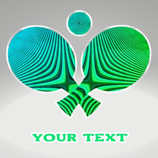 Tafeltennis groen Custom-Cut Vinyl Sticker