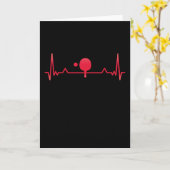 Tafeltennis Hartslag Ping-pong Grappig Cadeau Kaart (Gele Bloem)