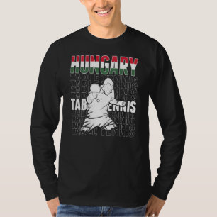 Tafeltennis Hongarije Ondersteun Hongaars Ping Po T-shirt