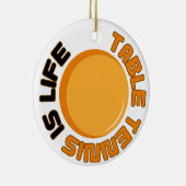 Tafeltennis is het leven keramisch ornament (Rechts)