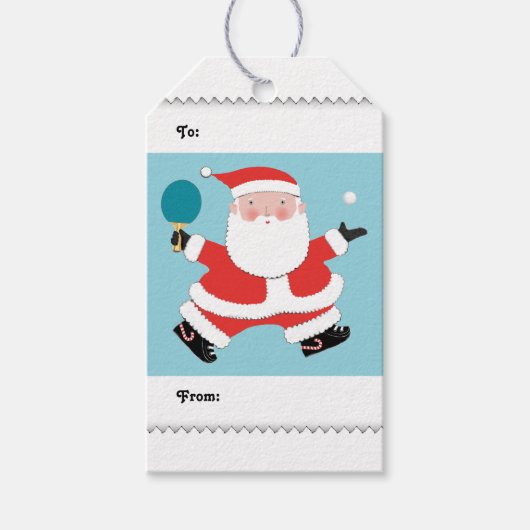 Tafeltennis Kerstcadeau Tags Cadeaulabel (Voorkant)