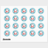 Tafeltennis Kerstmis Ronde Sticker (Vel)