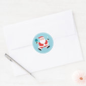Tafeltennis Kerstmis Ronde Sticker (Envelop)