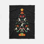 Tafeltennis Ng Ng Speler Kerstboom Kerst Lang Fleece Deken (Voorkant)