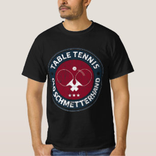 Tafeltennis oud vlinderontwerp voor tafeltennis t-shirt