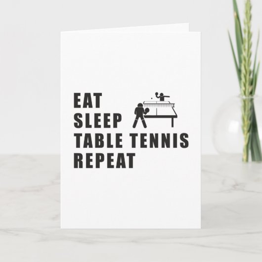 Tafeltennis peddel Ping Pong Herhaal cadeau idee Kaart (Voorkant)