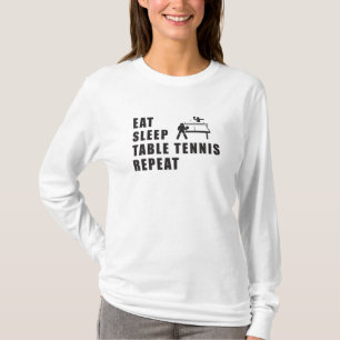 Tafeltennis peddel Ping Pong Herhaal cadeau idee T-shirt