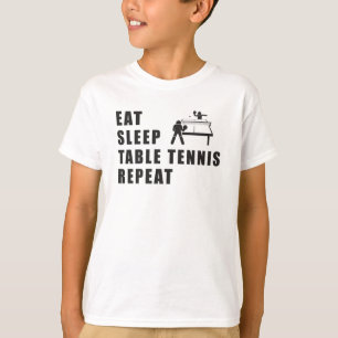 Tafeltennis peddel Ping Pong Herhaal cadeau idee T-shirt