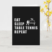 Tafeltennis peddel ping pong herhalen grappig cade kaart (Gele Bloem)