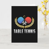 Tafeltennis peddel ping pong speler grappig cadeau kaart (Gele Bloem)