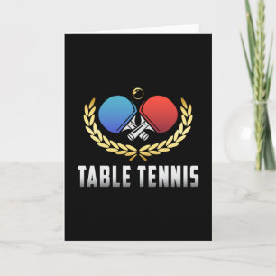 Tafeltennis peddel ping pong speler grappig cadeau kaart