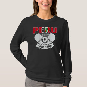 Tafeltennis Peru   Steun Peruaans Ping Pong Thee T-shirt
