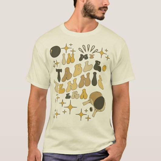 Tafeltennis Ping Pong Custom Tekst op Achterzijde T-shirt (Voorkant)