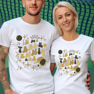 Tafeltennis Ping Pong Custom Tekst op Achterzijde T-shirt