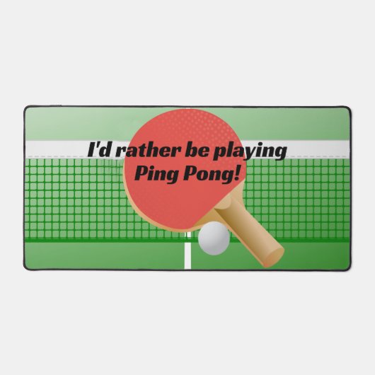 Tafeltennis Ping Pong Design Desk Mat (Voorkant)