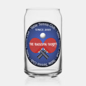 Tafeltennis Ping Pong Drinkware Bier Blikvorm Glas (Voorkant)