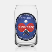 Tafeltennis Ping Pong Drinkware Bier Blikvorm Glas (Achterkant)