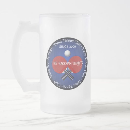 Tafeltennis Ping Pong Drinkware Matglas Bierpul (Links)