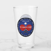 Tafeltennis Ping Pong Drinkware Pint Bier Glas (Voorkant)