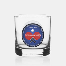 Tafeltennis Ping Pong Drinkware Rocks Whisky Glas