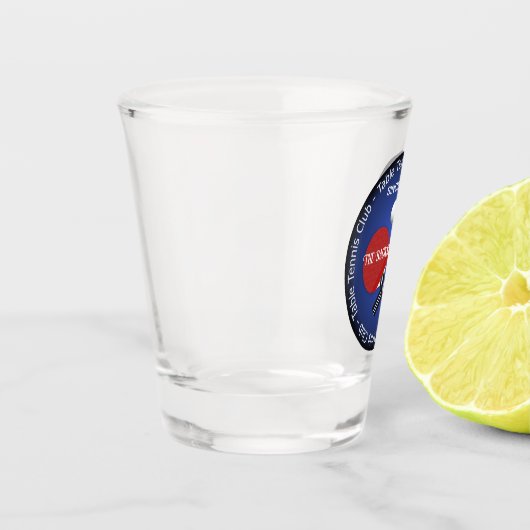 Tafeltennis Ping Pong Drinkware Shot Glas (Links)