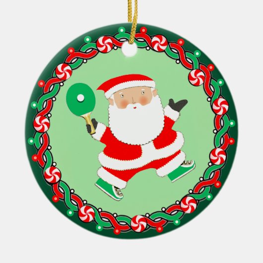 Tafeltennis Ping-Pong Gift Keramisch Ornament (Voorkant)