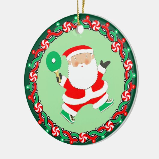 Tafeltennis Ping-Pong Gift Keramisch Ornament (Links)