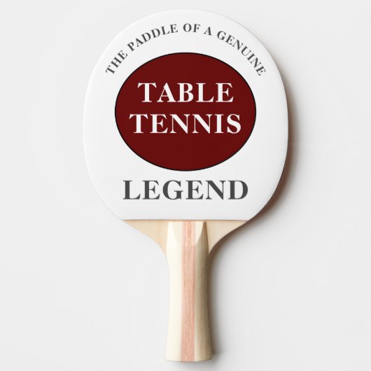 Tafeltennis Ping Pong Legend Monogram en naam toev Tafeltennisbatje (Voorkant)