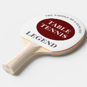Tafeltennis Ping Pong Legend Monogram en naam toev Tafeltennisbatje (Voorkant Gekanteld)