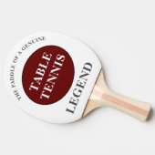 Tafeltennis Ping Pong Legend Monogram en naam toev Tafeltennisbatje (Zijkant)