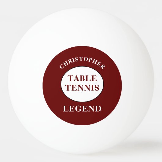 Tafeltennis Ping Pong Legend Naam toevoegen Rood g Pingpongbal (Voorkant)