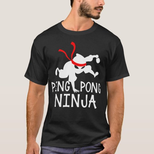 Tafeltennis Ping Pong Ninja Grappige Tafel Sport G T-shirt (Voorkant)
