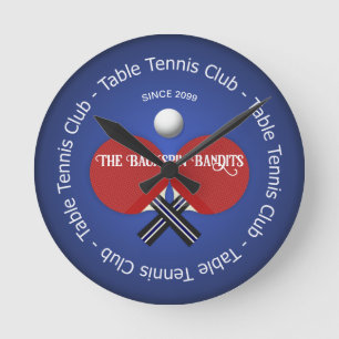 Tafeltennis Ping Pong Paddles & Balmuur Ronde Klok
