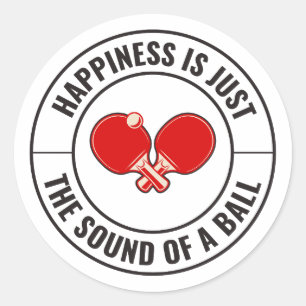 Tafeltennis Ping pong peddels Spelers Ronde Sticker