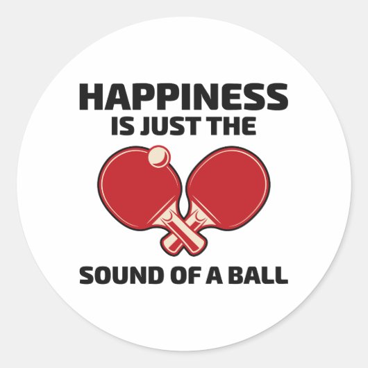 Tafeltennis Ping pong peddels Spelers Ronde Sticker (Voorkant)