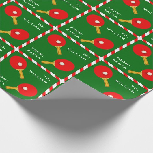 Tafeltennis Ping-Pong Speler Gift Cadeaupapier (Hoek)