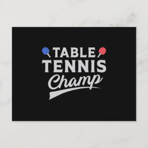 Tafeltennis Ping Pong Speler Paddle Grappig cadeau Briefkaart