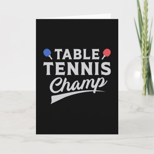 Tafeltennis Ping Pong Speler Paddle Grappig cadeau Kaart (Voorkant)