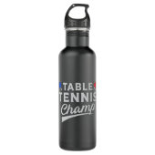 Tafeltennis Ping Pong Speler Paddle Grappig cadeau Waterfles (Voorkant)