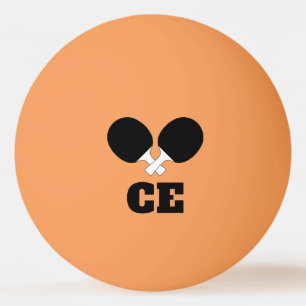 Tafeltennis Ping Pong Thema Monogram Naam Ping Pingpongbal