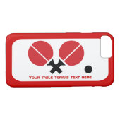 Tafeltennis pingpongrackets en kogelzwart, rood Case-Mate iPhone case (Achterkant (Horizontaal))