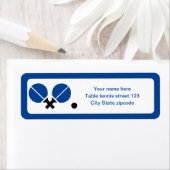 Tafeltennis pingpongrackets en zwart blauw etiket (Insitu)